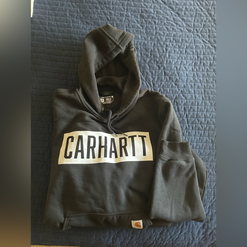 Carhartt Charcoal Hoodie with Logo